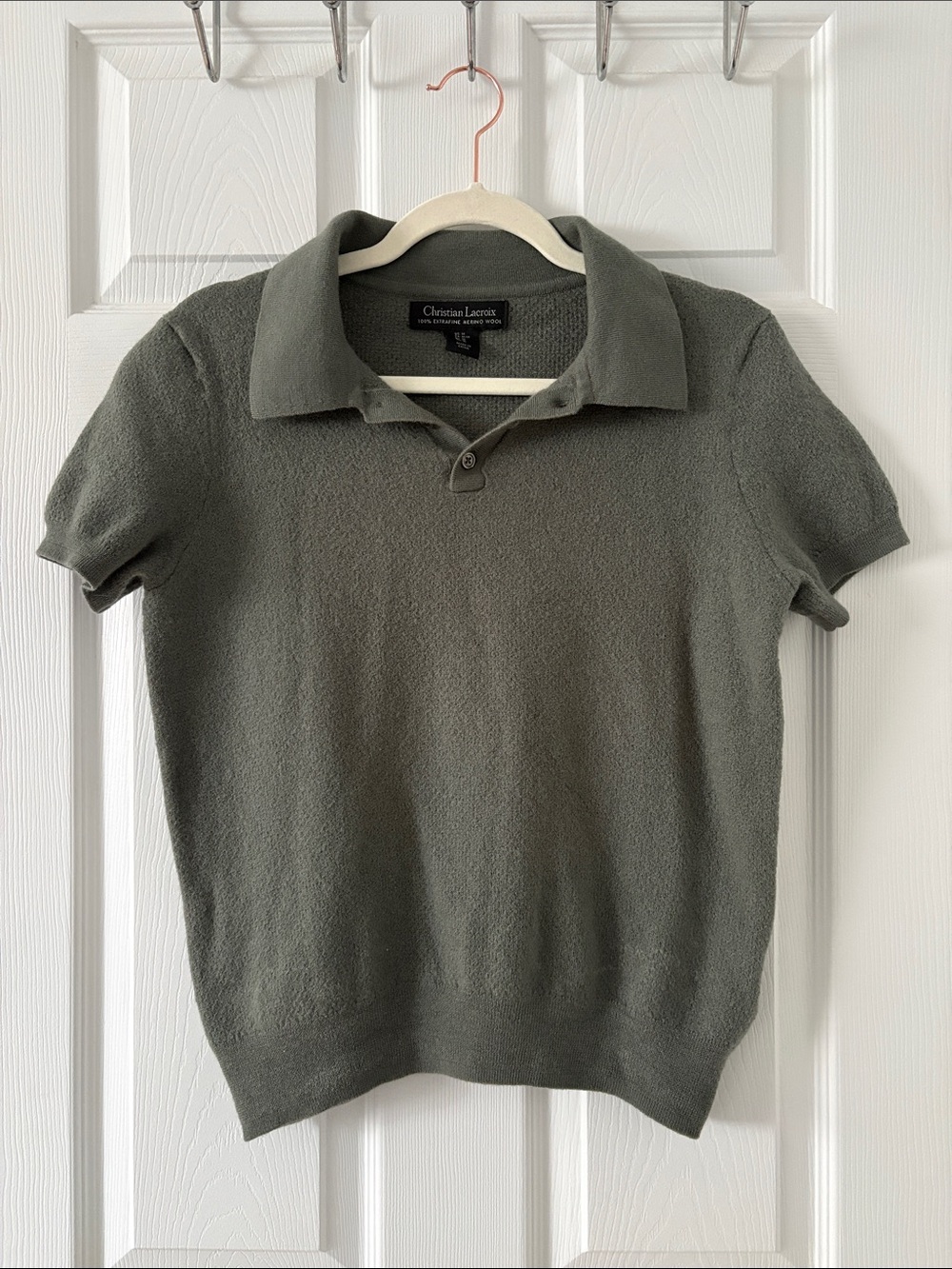 Christian Lacroix Merino Wool Polo Sweater
